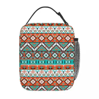Navajo Southwest Thermal Insulated Lunch Bag for Travel Portable Food Bag Men Women Cooler Thermal Lunch Boxes