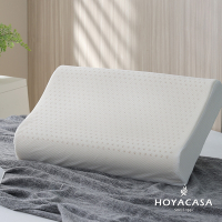 HOYACASA 100%泰國乳膠工學包覆護頸枕 – 人體工學型(二入)