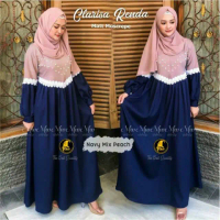 Gamis Clarissa renda by Viola Hijab Muslim Panjang Nyaman Dress Wanita