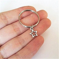 Star Keychain, Star Charm, Star Key Ring, Star Key Fob, Star Bag Cham, Best Friend Gift for Her, Tiny Keychain, Bff Present