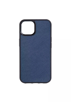 THEIMPRINT IPHONE 13 SAFFIANO LEATHER PHONE CASE - NAVY