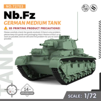 SSMODEL SS72703 1/72 25mm Military Model Kit German Nb.Fz Medium Tank