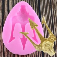 Sugarcraft Trident Silicone Mold Fondant Cake Decorating Tools Cupcake Candy Chocolate Gumpaste Mold Polymer Clay Jewelry Mold