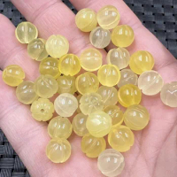 Ice-like Topaz Cushaw Seed Jade Scattered Beads Quartz Rock Jade10mm Lotus Beads Bracelet Necklace Ornament Accessories Beads