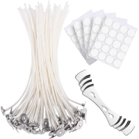 100pc Candle Wicks Smokeless Soy Wax Pure Cotton Core DIY Candle Making Household Woven Kerosene Lamp Candle Core Party Supplies