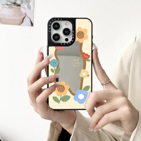 Ốp Điện thoại iPhone tráng gương CAO CẤP in hoa vàng và xanh cho dòng ip 7 7plus 8 8plus xs xr 11 12
