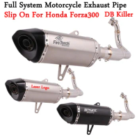 Full System Motorcycle Exhaust Escape For Honda FORZA 300 NSS350 2018 2019 2020 Modify Link Pipe Carbon Fiber Muffler DB Killer