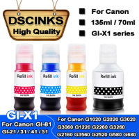 GI-X1 GI-81 Refill dye Ink for Canon G1020 G2020 G3020 G3060 G1220 G2260 G3260 G2160 G3560 G2520 G580 G680 G1520 GI-X1 series