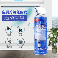 【ROYAL LIFE】空調冷氣免拆式清潔泡泡-2入組(分離式 窗型 室外機 空調扇 冷氣保養)