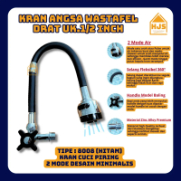 Kran Keran Air Angsa Fleksibel Cuci Piring Sink Dapur 2 Mode warna hitam biru ungu baling black silv