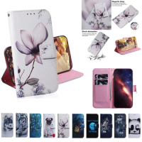 Painted Flip Leather Magnetic Case for OPPO Reno 6 5 4 Pro Plus Reno4 Lite 5K 4 Z 5z 5G 4G Phone Cover