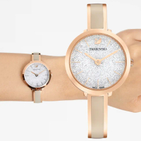 【SWAROVSKI 施華洛世奇】Crystalline Delight 璀璨晶鑽女錶 手錶-34mm(5642218)