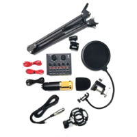 BM800 Microphone Kit Studio With V8 Sound Card Professional Microphone Studio Condenser Microphone F