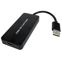 HDMI to USB2.0 Video Capture 1080P60fps for Wins, work for third-party video capture and stream software, like OBS, PotPlayer
