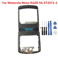 For Motorola Moto RAZR 5G XT2071-4 Cell Phone Middle Housings Metal Back Case Cover Replacement Parts