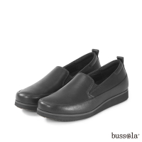 【bussola】Koln 經典純色牛皮厚底休閒鞋(黑色)