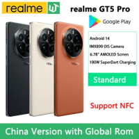 Global Rom realme GT 5 Pro 6.78" 144Hz AMOLED Screen 100W Fast Charging 50MP Camera 5400Mah Battery Support NFC Smartphone