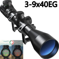 3-9x40EG Optic Hunting Riflescope with Red/Green Illuminated for Air Rifle Optics Hunting Sniper Scopes Sight Y Fit 11/20mm Rail