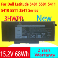 NEW 3HWPP 10X1J N2NLL Replacement Battery For Lat 5501 5401 5511 5510 5411 5410 Prc 3541 3551 3550 Laptop battery 15.2 V 68 Wh