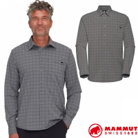 【MAMMUT 長毛象】男 Lenni Longsleeve Shirt AF 輕量環保快乾長袖襯衫.上衣_1015-01650-00722 鋼鐵灰/黑