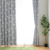 【NITORI 宜得利家居】遮光2級 窗簾 LUVO GY 100X140X1(遮光2級 窗簾 LUVO)