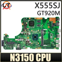 Notebook X555SJ N3150 GT920M Mainboard For ASUS K555SJ K555S X555 A555S Laptop Motherboard 4Cores MAIN BOARD TEST OK