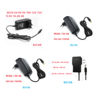 AC 110-240V DC 5V 6V 8V 9V 10V 12V 15V 0.5A 1A 2A 3A Universal Power Adapter Supply Charger adaptor Eu Us for LED light strips