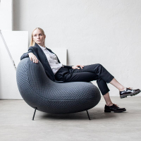 設計師創意單人沙發椅佈藝休閑單椅北歐簡約客廳 懶人沙發佈藝沙發