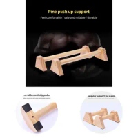 1 Pair Wood Parallettes Great Wood Thickened Triangle Support Wood Parallettes for Gym Push-up Handle Parallettes Bar