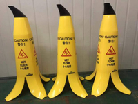 小心地滑臺階安全警示牌禁止停車標志酒店用品立式香蕉皮路錐創意