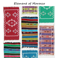 摩洛哥進口手工羊毛棉Berber風小地毯掛毯床邊毯臥室復古墻面裝飾