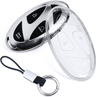 Car Key Fob Cover Case Compatible with Hyundai Tucson Santa Fe Elantra IONIQ 6 5 N Kona 2024 2025 (