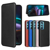 For Motorola Moto Edge 30 Case Luxury Carbon Fiber Skin Magnetic Adsorption Case For Moto Edge30 Phone Bags