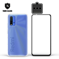 T.G MI 紅米 9T 手機保護超值3件組(透明空壓殼+鋼化膜+鏡頭貼)