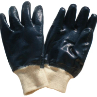 Heavy Duty Nitrile Work Gloves Cotton Jersey Gas Petrol Station Thermal Warm Winter Oil Proof Waterproof Anti Abrasion Safety