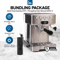Joil Bundle 2-in-1 Mesin Kopi Espresso Paket Coffee Rumahan - EP1 Bundling Bundle - Grinder