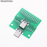 ChengHaoRan Type-C Female USB 3.1 Test PCB Board Adapter Type C 24P 2.54mm Connector Socket For Data Line Wire Cable Transfer