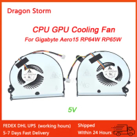 New Laptop CPU GPU Cooling Fan For Gigabyte Aero14 Aero15 V8 X9 Y9 RP64 P64 RP64W RP65 RP65W DC5V BS5005HS-U2M BS5005HS-U2N