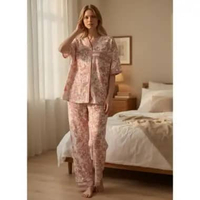 Setelan Piyama Wanita Adem & Nyaman Kancing Depan Korean Style DIOR PUTIH