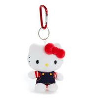 【震撼精品百貨】Hello Kitty 凱蒂貓~日本三麗鷗sanrio KITTY絨毛玩偶吊飾-單寧吊帶裙*16134