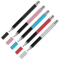 Metal 2 In 1 Stylus Pen For Cellphone Tablet Capacitive Touch Pencil Universal Drawing Screen Pencil For iPhone Samsung