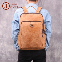 Factory Customized Outdoor Leisure Backpack Retro Leather Backpack Large Capacity Business Computer Men's Backpack