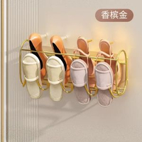 浴室拖鞋架免打孔衛生間門後拖鞋收納架子壁掛式瀝水掛架門後收納
