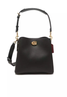 Coach COACH Willow Bucket Bag In Pebble Leather Black C3916