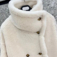 camle wool winter woman's short coat thicken warm cashmere coat small size short teddy bear coat for female high quality 4th