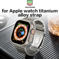 Luxury titanium bracelet for apple watch 8 Ultra 49mm S7 band 45mm 41mm strap smartwatch bracelet for apple iwatch se 6 5 4 3