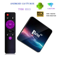 TV98 H313 dual-band WiFi Android 12 set-top box tv box player tv98 TV box YOUTUBE NETFLIX GOOGLE PLAY