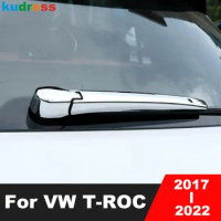 Rear Window Wiper Cover Trim For Volkswagen VW T-ROC TROC 2017-2021 2022 Chrome Car Tail Windscreen Wipers Arm Blade Accessories