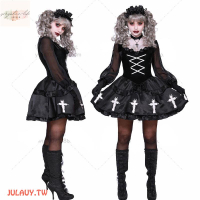 萬聖節 裝扮服 恐怖 鬼娃娃 修女 惡魔 女巫裝 歐版表演服 暗黑 角色扮演服裝