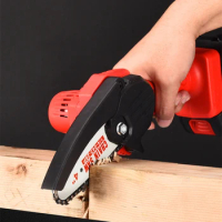 Mini Electric Chainsaw 1600W Rechargeable Small Saw Woodworking One-handed Chainsaw Hand-held One-handed Lithium